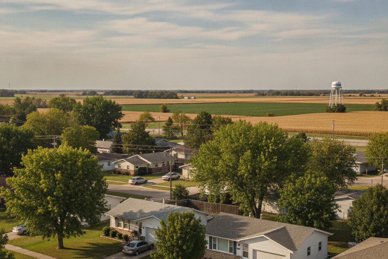 Grand Island Nebraska residential neighborhood Hall County Platte River valley central Nebraska homes Great Plains sky